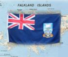 Güney Atlantik Okyanusu nda Falkland Adası, İngiliz Denizaşırı Bölgesi Bayrağı